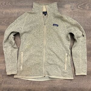 Patagonia Better Sweater Fleece Jacket Large Full Zip Beige Women’s